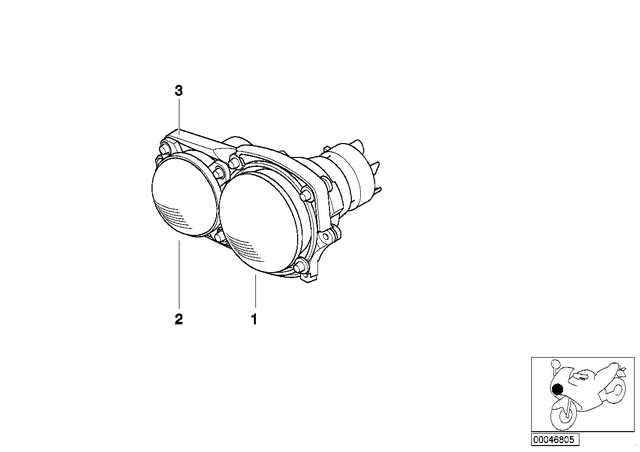 63122306964 - : Headlight, Low Beam for BMW-Motorrad Image