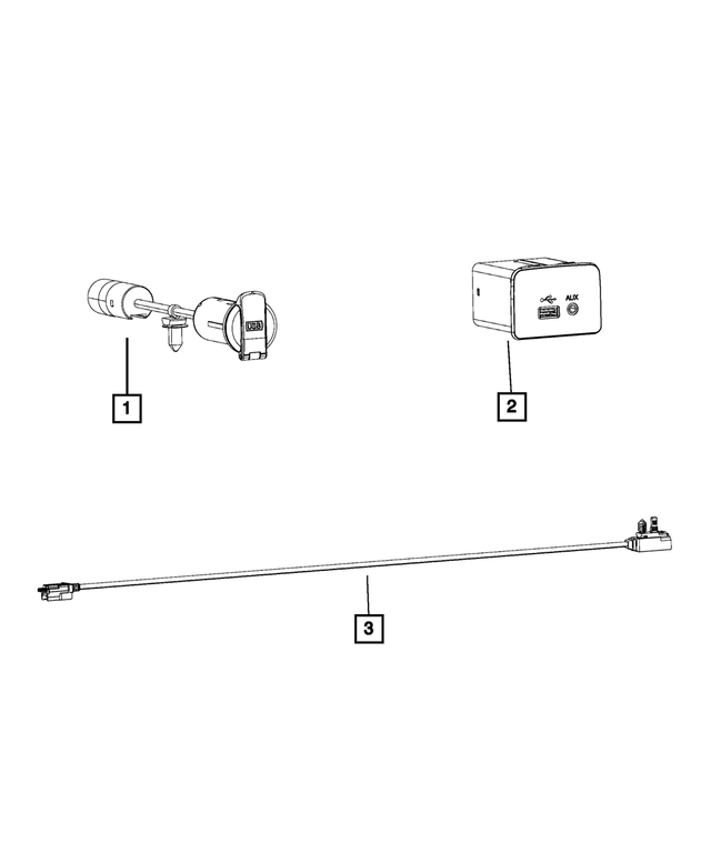 68256846AA - Electrical: Usb Cable for Mopar Image image