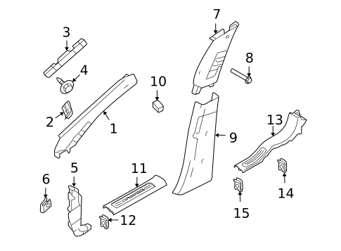 Interior Trim - Pillars for 2019 Ford Taurus #0