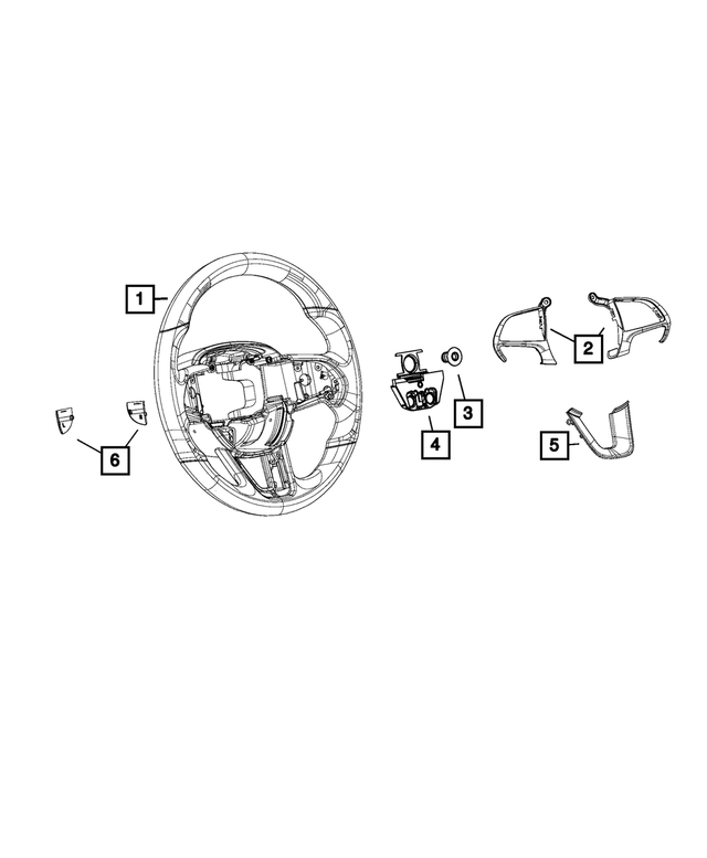 5SQ18JSLAA - : Steering Wheel Bezel, Left for Mopar Image