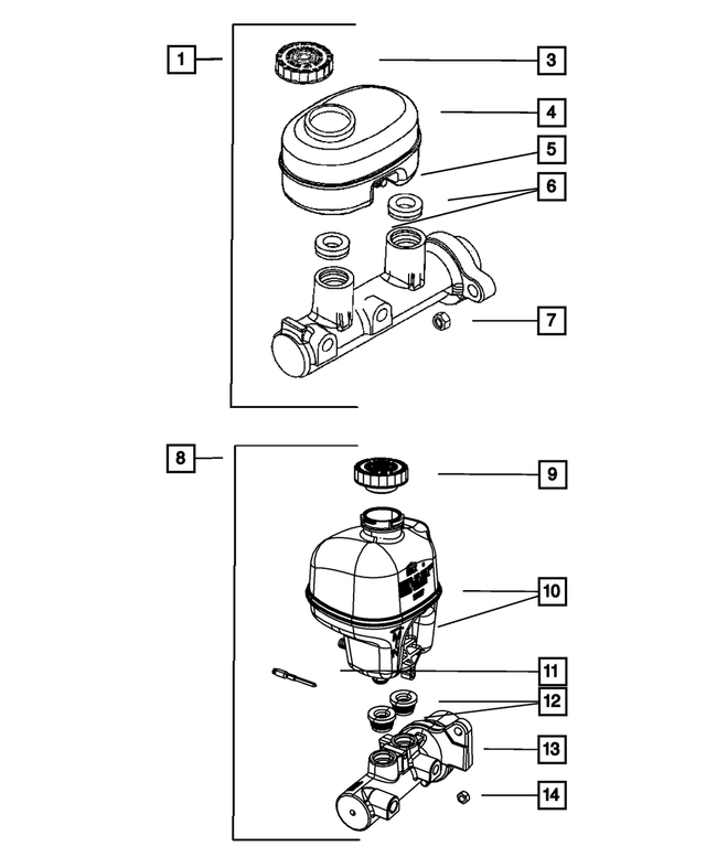 4723394 - Service Brakes: Master Cylinder Reservoir Pin, Mounting for Mopar Image image