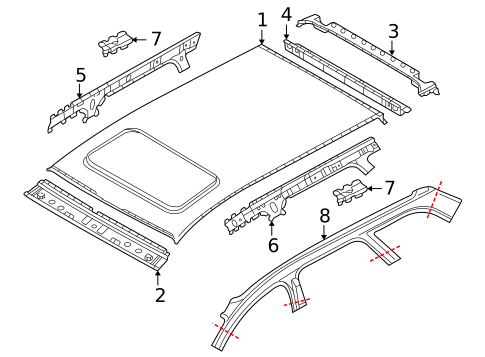 Roof & Components for 2000 Audi A6 Quattro #1
