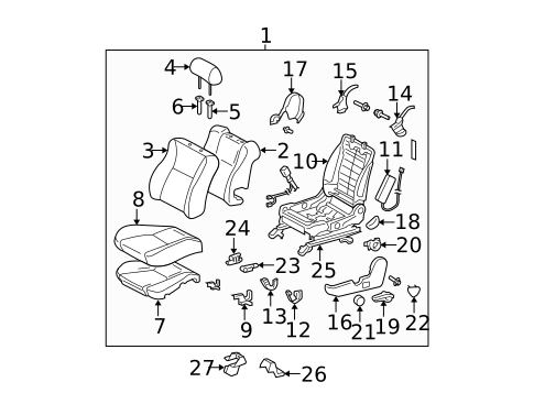 Front Seat Components for 2005 Toyota Solara #0