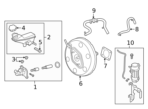 Master Cylinder - Components On Dash Panel for 2022 Hyundai Kona #0