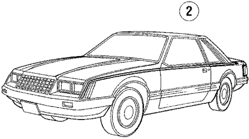 Stripe Tape for 1984 Ford Mustang #2