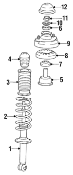5535034300 - : 1995-1996 Hyundai Sonata - Coil Spring for Hyundai: Sonata Image