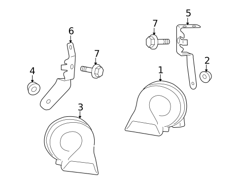 Horns for 2018 Volkswagen Tiguan Limited #0