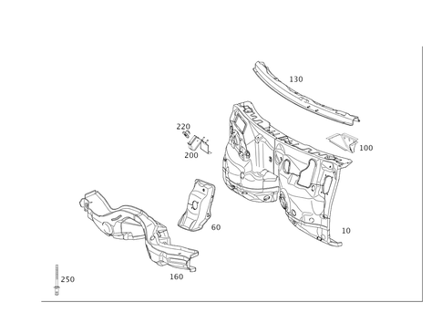 Fire Wall and Connection Parts for 2016 Mercedes-Benz CLS63 AMG S #0