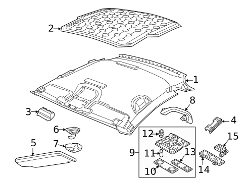 Interior Trim - Roof for 2014 Volkswagen Beetle #0