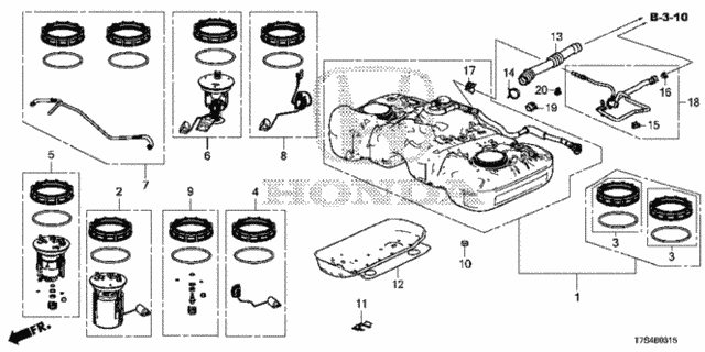 Fuel Tank (4WD) for 2018 Honda HR-V #0