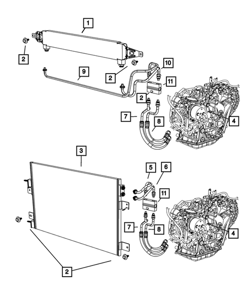 Transmission Oil Cooler, and Lines for 2008 Dodge Caliber #0