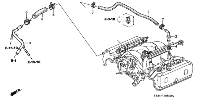 Breather Tube for 2004 Acura RL #0