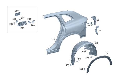 Rear Fender for 2026 Mercedes-Benz Maybach EQS 680 SUV #0