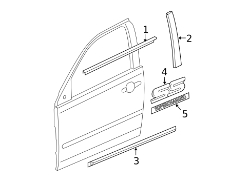 Exterior Trim - Door for 2010 Chevrolet Cobalt #0