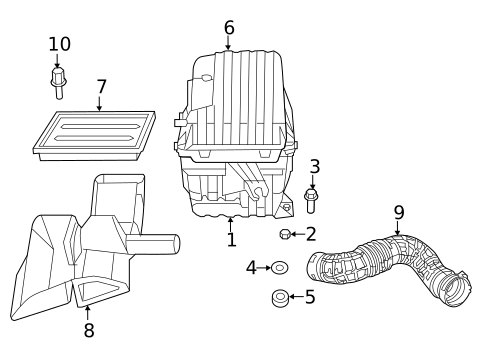Air Intake for 2008 Dodge Avenger #0