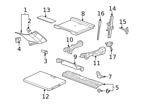 Interior Trim - Rear Body for 2009 Pontiac Torrent #0