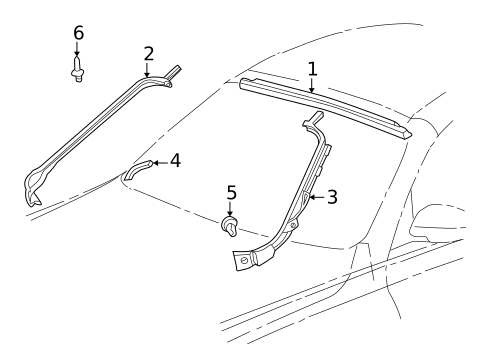 Reveal Moldings for 2009 Lexus SC430 #0