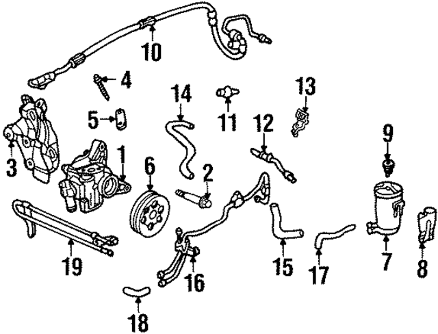 53731SV4000 - : Power Steering Reservoir Hose for Acura Image