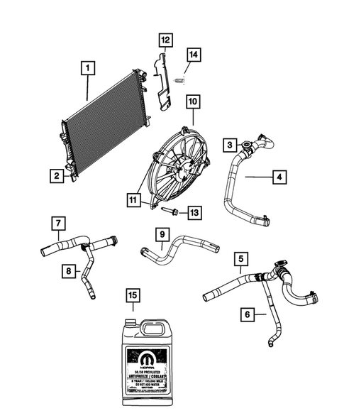 Radiator and Related Parts; Charge Air Cooler for 2009 Dodge Journey #0