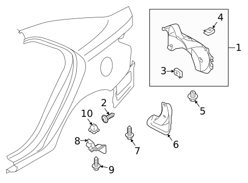 Exterior Trim - Quarter Panel for 2010 Kia Forte Koup #0