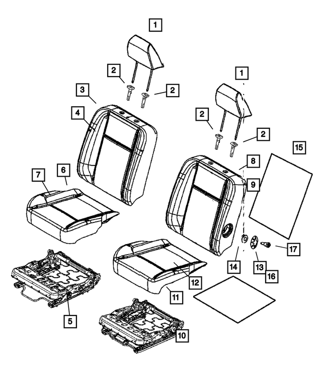 5161064AA - Interior Trim: Headrest Sleeve for Mopar Image
