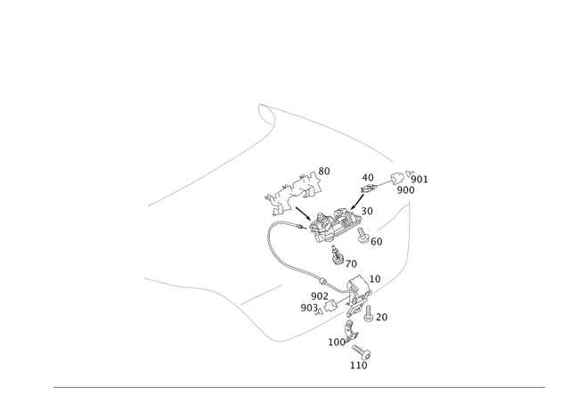 949840800 - Trunk Lid: Screw for Mercedes-Benz Image image