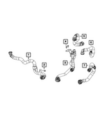 68711194AB - Air Conditioners and Heaters: Coolant Bottle Outlet Hose for Mopar Image image