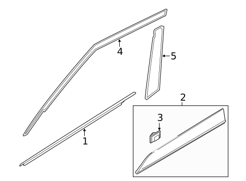 Exterior Trim - Front Door for 2020 Hyundai Venue #0