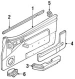 FO2Z6123942AB - Body: Door Trim Panel for Ford Image