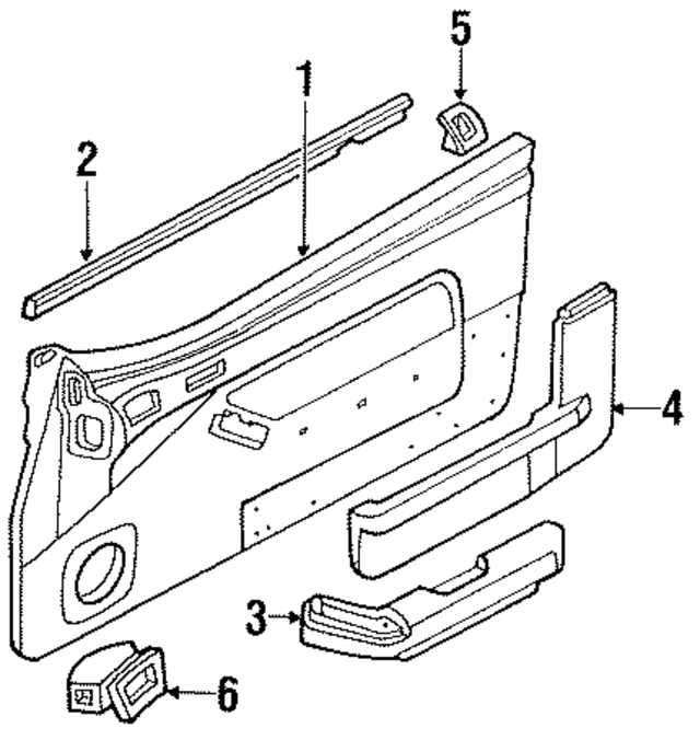 FO2Z6123942W - Body: Door Trim Panel for Ford: Probe Image