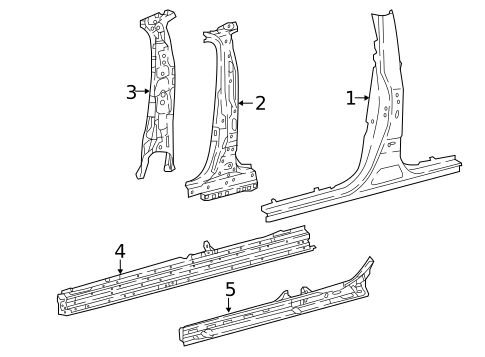Center Pillar & Rocker for 2018 Lexus LS500 #0