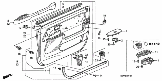 Front Door Lining for 2006 Honda CR-V #0
