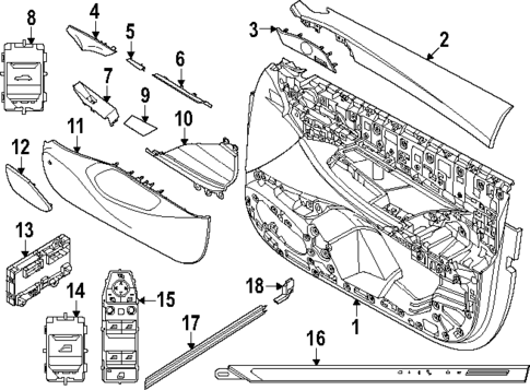 Interior Trim - Front Door for 2024 BMW 530i xDrive #0