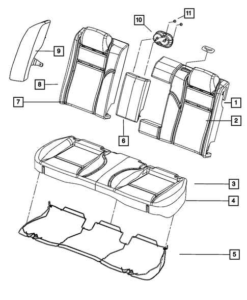 Rear Seats - Second Row for 2012 Chrysler 300 #6