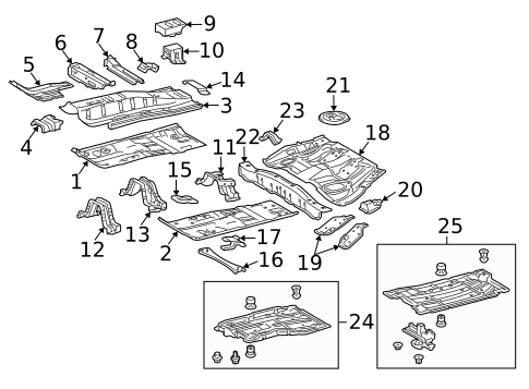 Floor & Rails for 2015 Toyota Prius #0