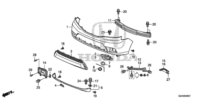 Front Bumper ('12-) for 2012 Honda Pilot #0