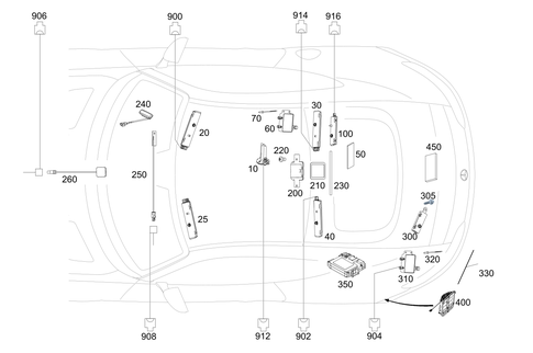 Antenna, Antenna Amplifier and Wiringharnesses for 2017 Mercedes-Benz AMG GT S #0