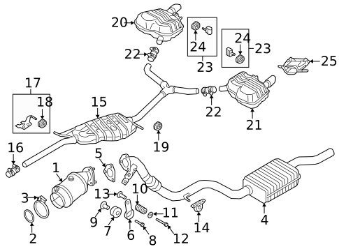 Exhaust Components for 2025 Audi A4 Quattro #0