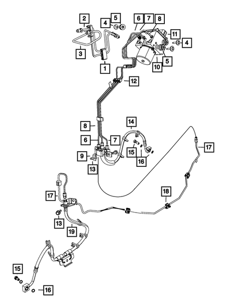 Hydraulic Control Unit, Brake Tubes and Hoses for 2016 Ram 3500 #2