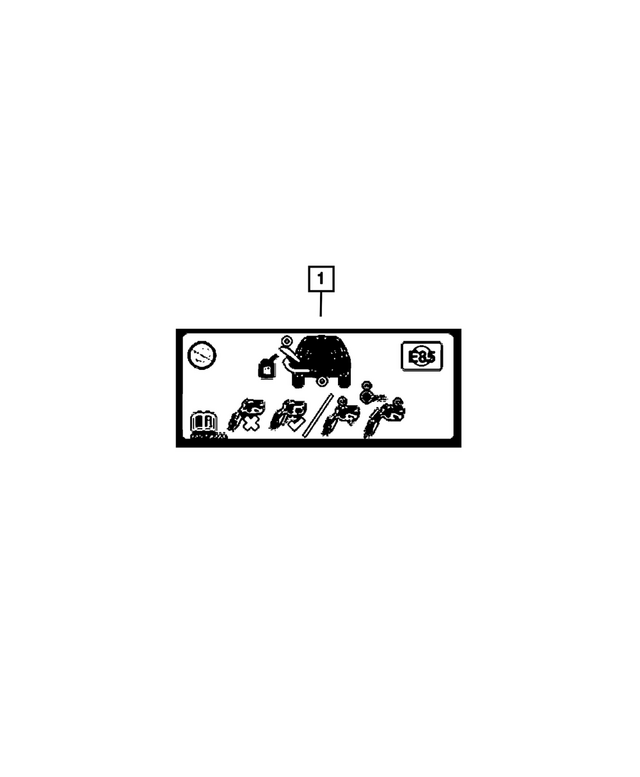 68505968AA - Labels: Fuel Door Label for Mopar Image