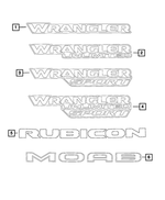 6ND601XFAA - Exterior Ornamentation: Hood Decal for Mopar Image