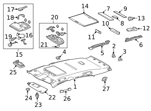 Interior Trim - Roof for 2012 Lexus RX350 #2