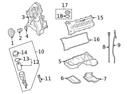 Engine Parts for 2009 Mercedes-Benz CLS 63 AMG&reg; #0
