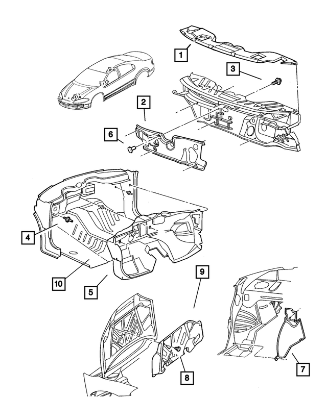 4580767AE - Interior Trim: Cowl Plenum Panel Upper Silencer for Mopar Image image