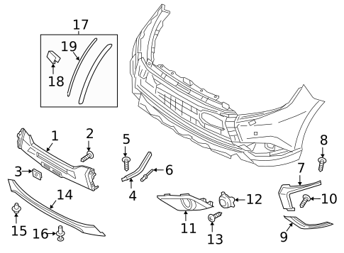 Bumper & Components - Front for 2015 Mitsubishi Outlander #1