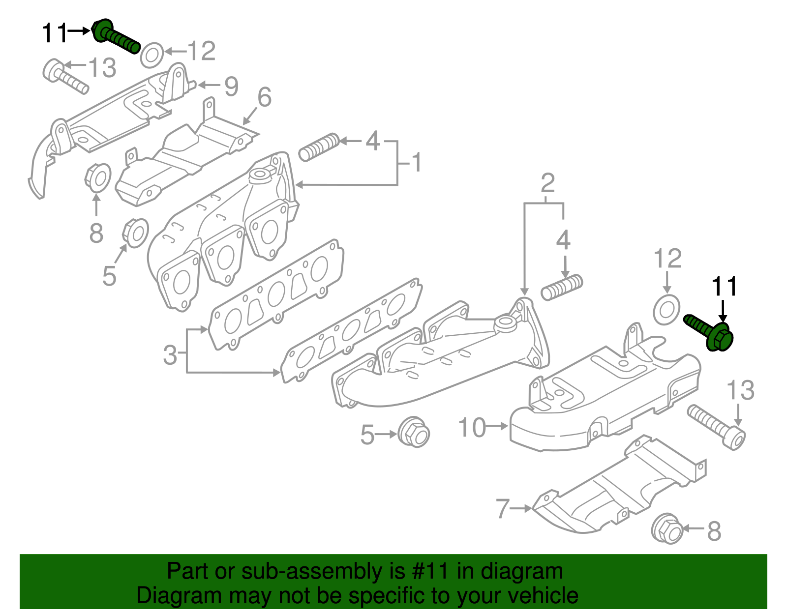 Exhaust Manifold Heat Shield Bolt - Porsche (N-101-319-03)