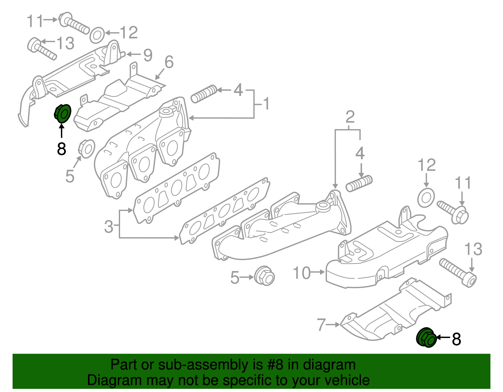 Exhaust Manifold Nut - Porsche (N-902-264-04)