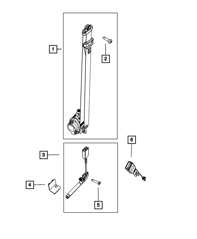 1RU73KJCAK - Restraints: Front Seat Belt And Retractor, Left for Mopar Image image