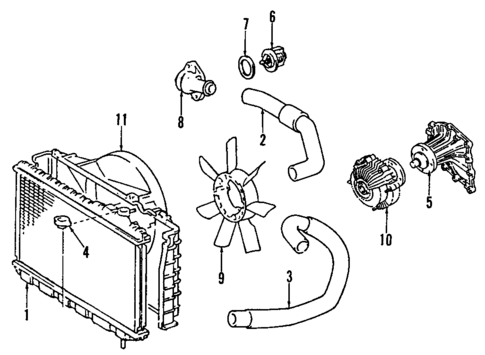 Radiator & Components for 1988 Toyota Cressida #0