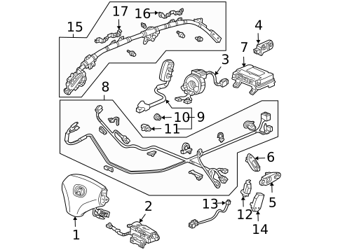 Air Bag Components for 2007 Acura TSX #0